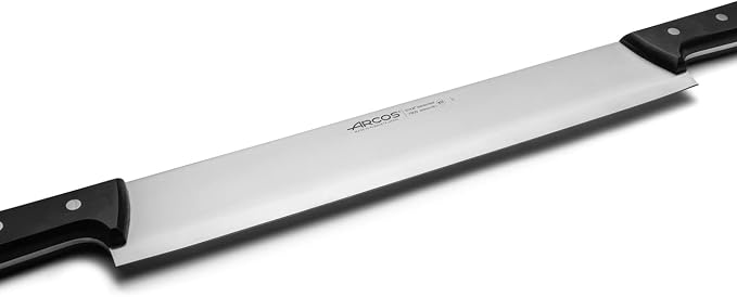 Arcos Cheese Knife 16 Inch Nitrum Stainless Steel and 400 mm blade. 1150 gr. Ergonomic Polyoxymethylene POM Handle. Series Universal. Color Black