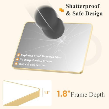 Sweetcrispy Bathroom Mirror, Vanity Mirrors for Wall, 30x48 Inch