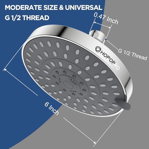 High Pressure Shower Head, HOPOPRO 5-Mode Fixed Showerhead, NBC Recommended