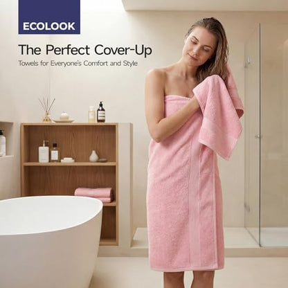 ecolook Ultra Soft 6-Piece Towel Set, 100% Cotton
