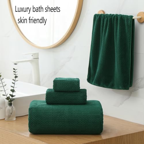 YTYC 39x78 Bath Sheets,Towels for Bathroom,Dark Green,2-Pieces
