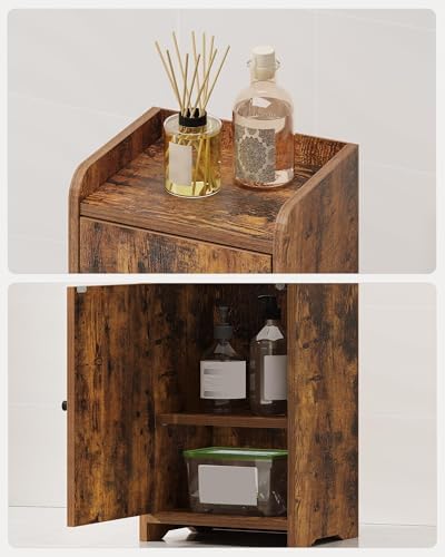 Hzuaneri Bathroom Storage Cabinet, Small Corner Floor Cabinet with 2 Doors