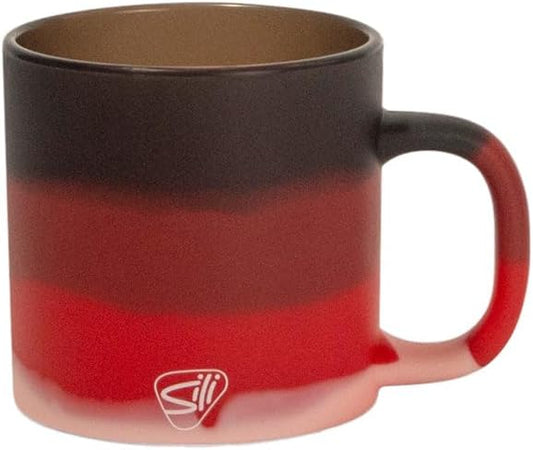 Silipint 16oz Silicone Coffee Mug – Unbreakable Dishwasher Safe Microwave Oven & Freezer Compatible Travel Mug – Non-Toxic Reusable Cup for Hot Coffee Tea or Cold Drinks (Volcano) Pack of 1