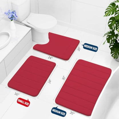 Buganda Memory Foam Bath Mat 47 x 24, Ultra Soft Absorbent Bathroom Rugs
