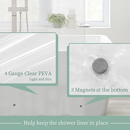 Mrs Awesome 72x80 Long Shower Curtain Liner Clear