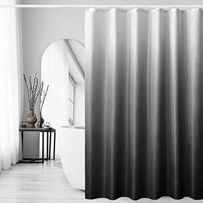 Gibelle Black Ombre Fabric Shower Curtain for Bathroom Decor, 72 x 72