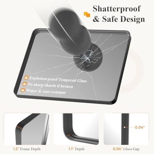 NEWBULIG Bathroom Mirror for Over Sink, 36X36 Inch Wall Vanity Mirror
