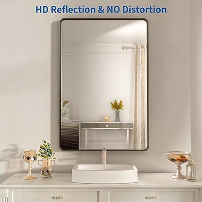 WEER Bronze Bathroom Vanity Mirror 22X30 Inch