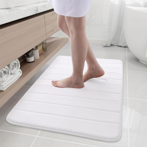 Buganda Memory Foam Bath Mat 40 x 24, Ultra Soft Absorbent Bathroom Rugs