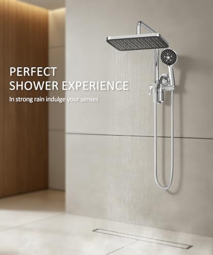 12 Inch Shower Head with Filters Rain Shower Head with Handheld Spray Combo