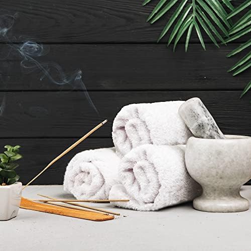 Towel and Linen Mart 100% Cotton - 24 PK Wash Cloth Set - White Color Flannel Face Cloths, Highly Absorbent and Soft Feel Fingertip Towels (White, Pack of 24)