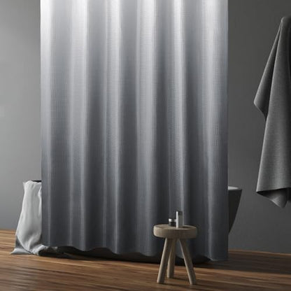 Gibelle Grey Ombre Fabric Shower Curtain for Bath Decor, 72 x 72