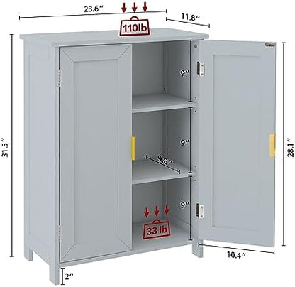 TaoHFE Grey Bathroom Storage Cabinet,Bathroom Cabinets Freestanding