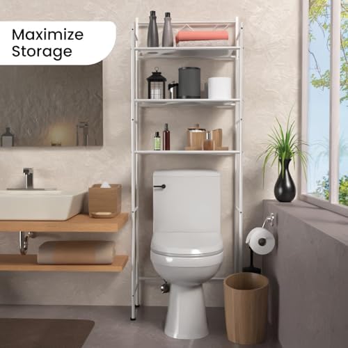 Home Zone Living Over-the-Toilet Bathroom Storage Cabinet Organizer