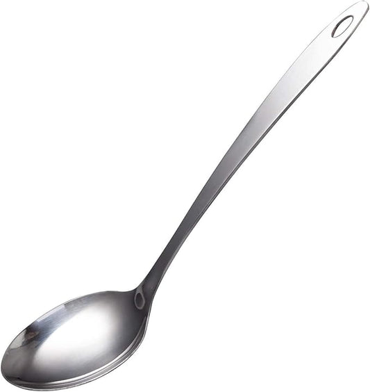 IMEEA Stainless Steel Serving Spoon 13-Inch Solid Cooking Spoon Metal Kitchen Spoon for Serving, Stews, and Sauces