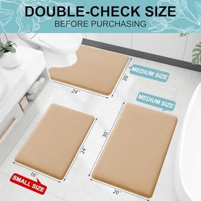 Smiry Memory Foam Bath Mat 47x20, Extra Soft and Absorbent Bathroom Rugs