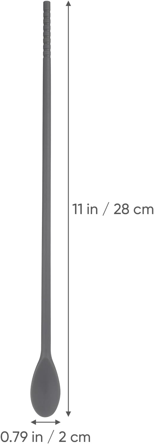 SHERCHPRY Double End Silicone Stirring Spoon with Integrated Chopsticks 11.02In Multi-Use Kitchen Tool for Cooking Mixing and Beverage Stirring