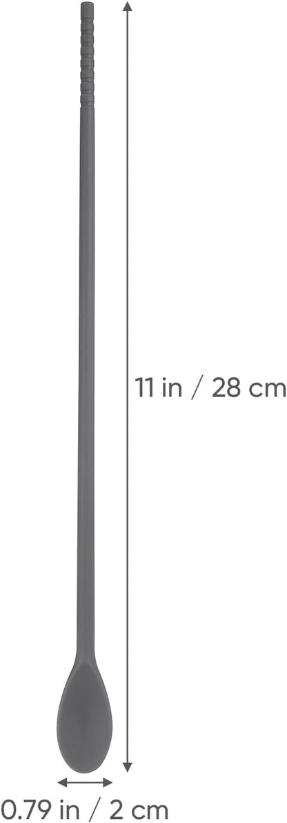 SHERCHPRY Double End Silicone Stirring Spoon with Integrated Chopsticks 11.02In Multi-Use Kitchen Tool for Cooking Mixing and Beverage Stirring