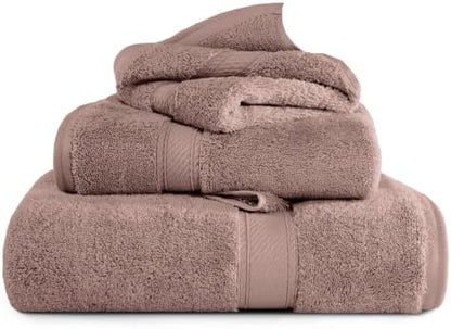 Superior Egyptian Cotton Ultra Plush & Absorbent, 3 Piece Set, Muted Mauve