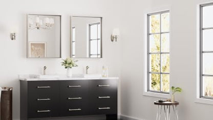 Keonjinn 24x30 Inch Brushed Nickel Bathroom Mirror for Over Sink, Rectangle