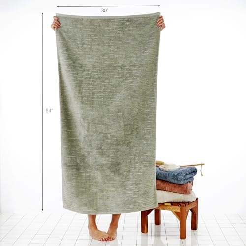 SKL Home CloudSoft Bath Towel Set, 6-Piece, 100% Cotton Luxury, Sage