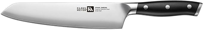 Klaus Meyer Stahl High Carbon Exclusive German Steel 8 inch Chef's Knife (Black)