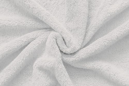 American Veteran Towel, 100% Cotton Turkish 6 Piece Towel Set, Luxury Towels Set of 6 for Bathroom Essentials, 2 Bath Towels 2 Hand Towels 2 Washcloths, Silver Grey