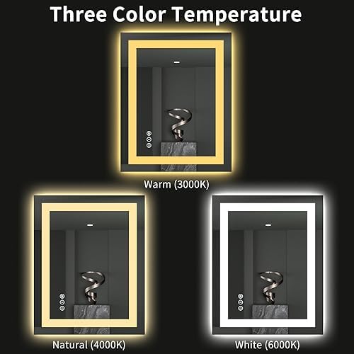 LOAAO 24"X30" LED Bathroom Mirror with Lights, UL Listed