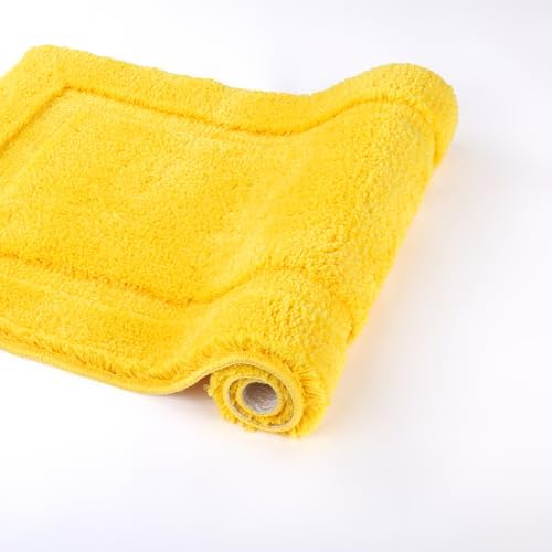 SHACOS Soft Microfiber Bathroom Rugs Set of 2 Pieces, Yellow