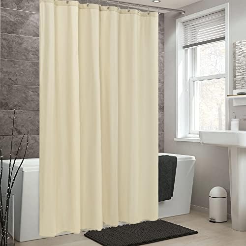 ALYVIA SPRING 72x78 Long Waterproof Fabric Shower Curtain or Liner Cream