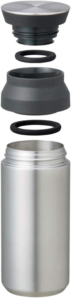 Kinto 20934 Travel Tumbler, 11.8 fl oz (350 ml), Khaki, Double Wall Vacuum Construction, Heat and Cold Retention