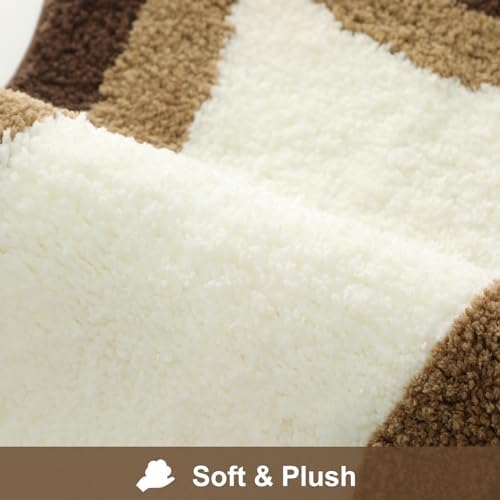 HAOCOO Bathroom Rugs Non Slip Washable, 18x25 inch Extra Soft Small Bath Mat, Microfiber Absorbent Cute Bath Mat Floor Carpet for Bathroom Indoor Door Mat Sink Tub Shower