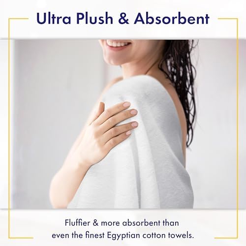 Alusa Home 100% Organic Zero-Twist Cotton Towels - GOTS Certified Luxury Bath Towels - Ultra Soft & Plush 700GSM Long-Staple Cotton - 6 Piece Towel Set (White)