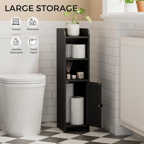 Homhedy Small Bathroom Storage Cabinet, Narrow Toilet Paper Cabinet