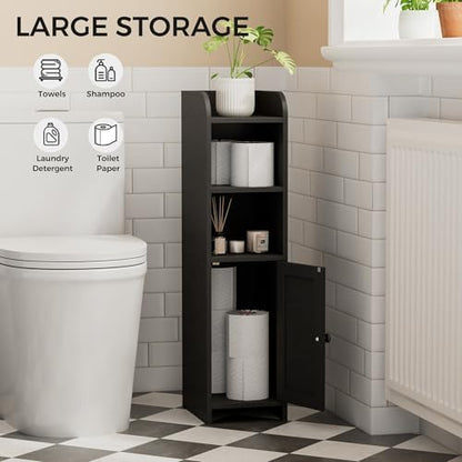 Homhedy Small Bathroom Storage Cabinet, Narrow Toilet Paper Cabinet
