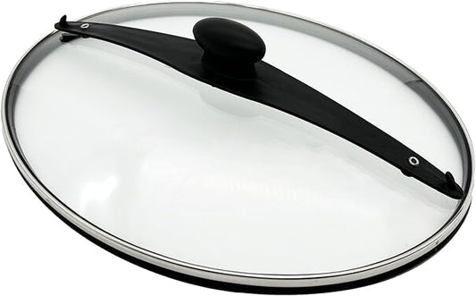 Oval Glass Lid Replacement for 6 Quart Hamilton Beach Slow Cooker, Compatible with Models 33969A 33861 33261 33866, Tempered Glass Crock Pot Lid with Heat-Resistant Handle