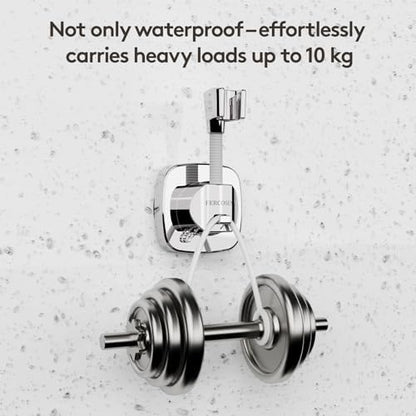 Shower Head Holder with Suction | 360° Swivel | Gray