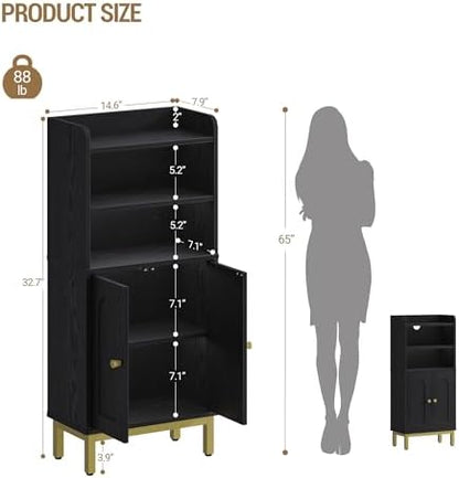 Hzuaneri Bathroom Storage Cabinet, Small Floor Cabinet with 2 Door