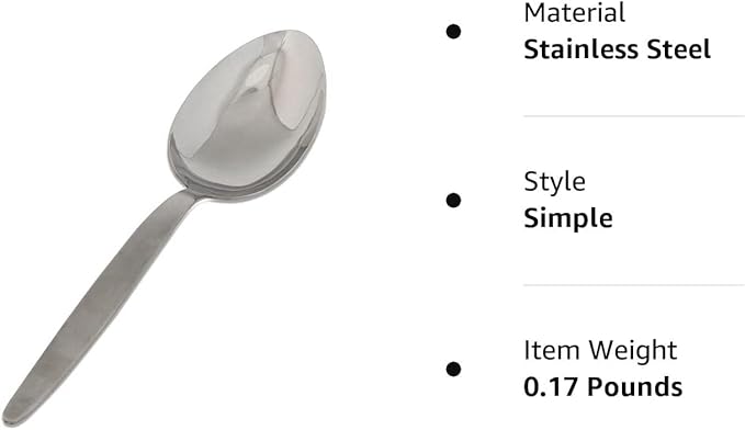 Chef Kunz Spoon | 9 inch 2.5 Tbsp18/10 Stainless Steel Silver Serving Spoons | Sauce, Basting, Quenelle, Plating, Cooking Chef Spoon, Dishwasher Safe