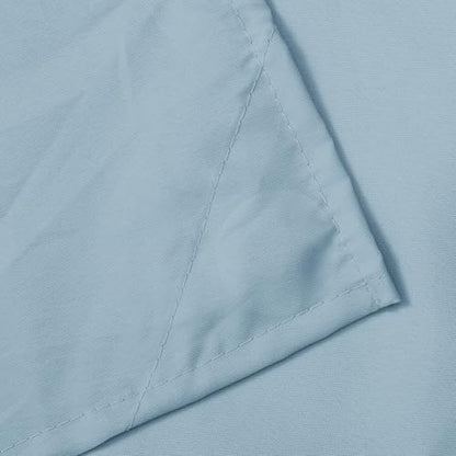 N&Y HOME Fabric Shower Curtain or Liner with Magnets, Blue Fog