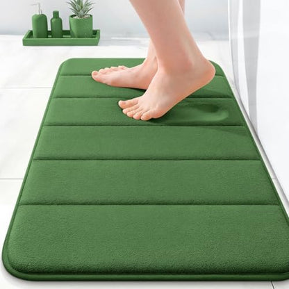 OLANLY Memory Foam Bath Mat 35x16, Super Soft and Absorbent Bathroom Rugs