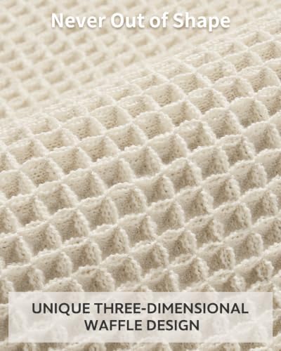 tchdio Waffle Bath Mat-Runner Rug, Super Absorbent Non Slip Bath Mats for Bathroom Machine Washable Long Rugs with Tassels, Bath Rugs for Bathroom Floor Beside Tub, 2' x 6'(24" x 72"), Pale Beige