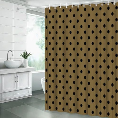 Polka Dot Shower Curtain Bathroom Decor with Hooks,60" Wx70 H