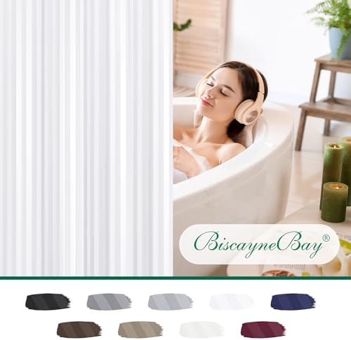 Fabric Shower Curtain Liner 72x72 Inch-Standard Size Cloth Shower Liners