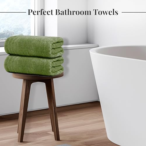 Tens Towels 8 Piece Towel Set, 2 XL Bath, 2 Hand, 4 Washcloth, Green