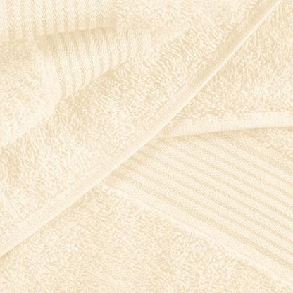 Belizzi Home Cotton 2 Pack Oversized Bath Towel Set 28x55 inches, Large Bath Towels, Ultra Absorbant Compact Quickdry & Lightweight Towel, Ideal for Gym Travel Camp Pool - Ivory
