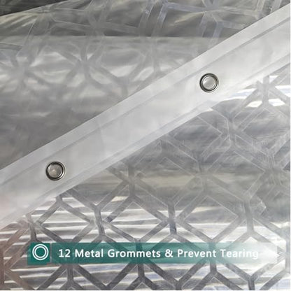 Shower Curtain Liner, 100% Waterproof Peva Shower Curtains with 3 Duty Heavy Bottom Magnets and 12 Rust Proof Grommets, 72x72 Weighted Shower Liner for Shower Stall, Bathtubs