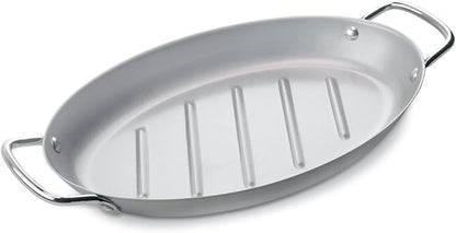 Grill Pan for Outdoor BBQ - 11" x 15" Topper With Handles, Trays for Grilling, Barbecue Tray