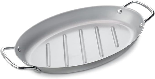 Grill Pan for Outdoor BBQ - 11" x 15" Topper With Handles, Trays for Grilling, Barbecue Tray