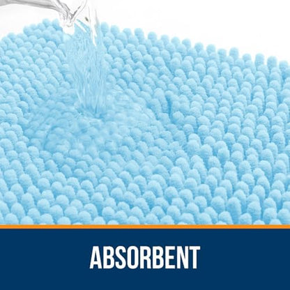 OLANLY Bathroom Rugs 32x20, Extra Soft Absorbent Chenille Bath Rugs